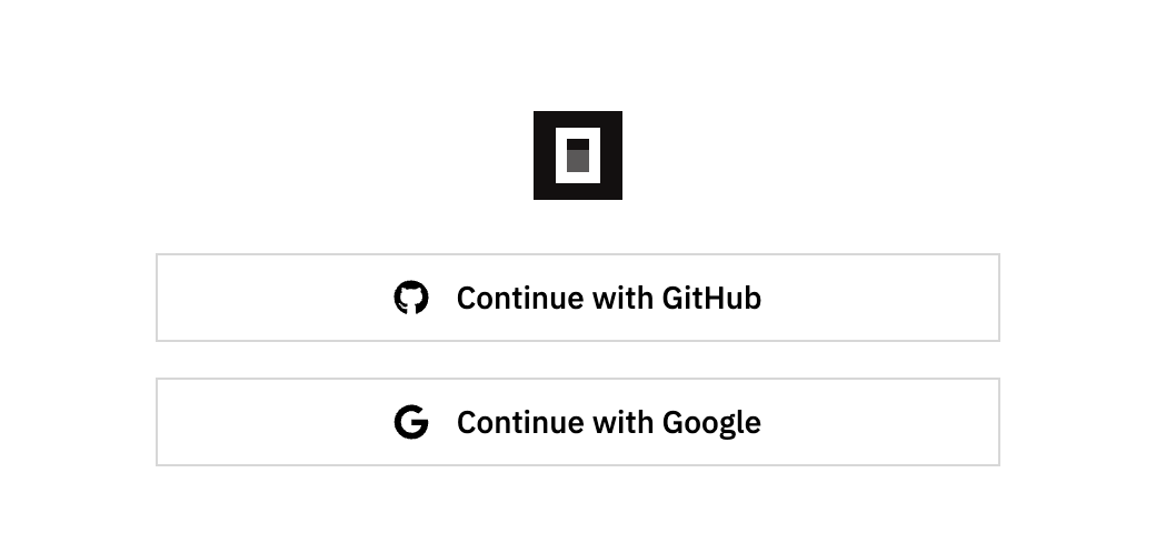 The OpenCode sign-in page with two buttons: Continue with GitHub and Continue with Google.